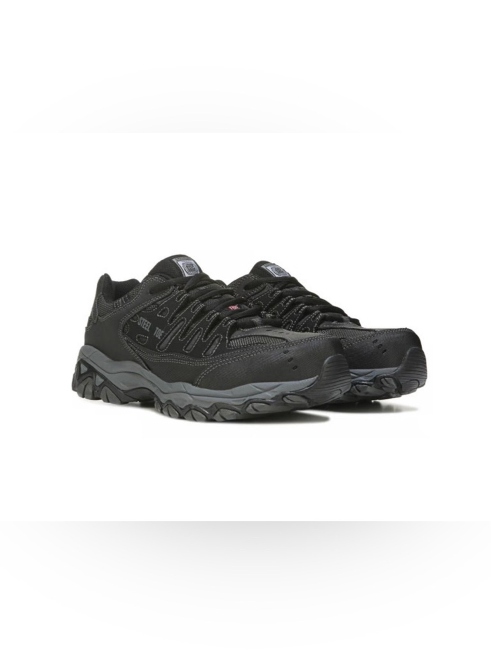 Skechers Men's Black Athletic Steel Toe Work Sneakers Size 7.5